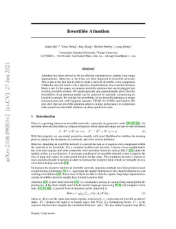 Invertible Attention