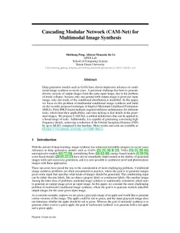 Cascading Modular Network (CAM-Net) for Multimodal Image Synthesis