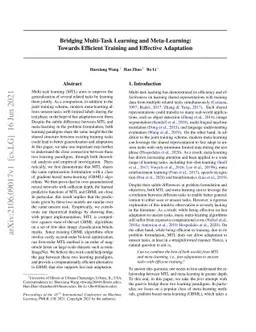 Bridging Multi-Task Learning and Meta-Learning: Towards Efficient
  Training and Effective Adaptation