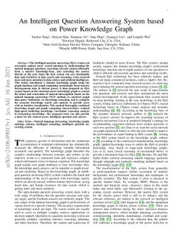 An Intelligent Question Answering System based on Power Knowledge Graph
