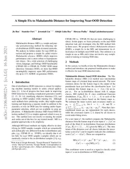 A Simple Fix to Mahalanobis Distance for Improving Near-OOD Detection