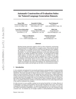 Automatic Construction of Evaluation Suites for Natural Language
  Generation Datasets