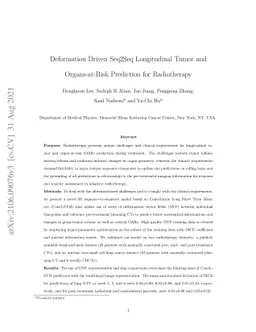 Deformation Driven Seq2Seq Longitudinal Tumor and Organs-at-Risk
  Prediction for Radiotherapy