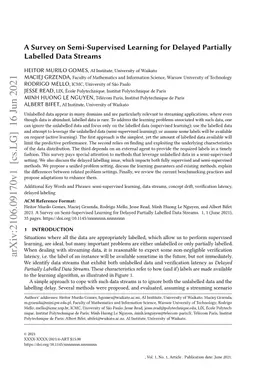 A Survey on Semi-Supervised Learning for Delayed Partially Labelled Data
  Streams