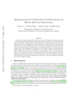 Optimum-statistical Collaboration Towards General and Efficient
  Black-box Optimization