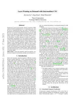 Layer Pruning on Demand with Intermediate CTC