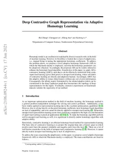 Deep Contrastive Graph Representation via Adaptive Homotopy Learning