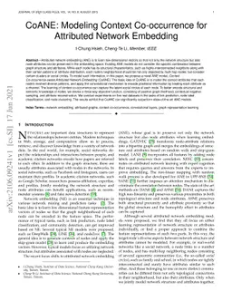 CoANE: Modeling Context Co-occurrence for Attributed Network Embedding