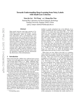 Towards Understanding Deep Learning from Noisy Labels with Small-Loss
  Criterion