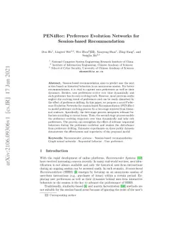 PEN4Rec: Preference Evolution Networks for Session-based Recommendation