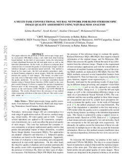 A Multi-task convolutional neural network for blind stereoscopic image
  quality assessment using naturalness analysis