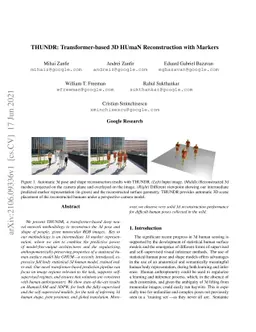 THUNDR: Transformer-based 3D HUmaN Reconstruction with Markers