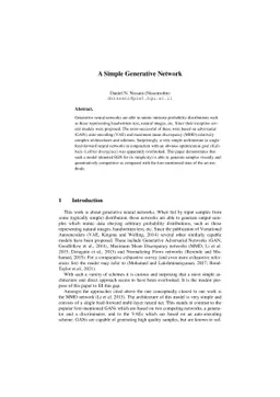 A Simple Generative Network