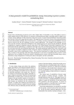 A deep generative model for probabilistic energy forecasting in power
  systems: normalizing flows