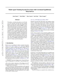 Multi-Agent Training beyond Zero-Sum with Correlated Equilibrium
  Meta-Solvers