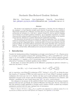 Stochastic Bias-Reduced Gradient Methods