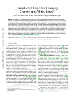 Transductive Few-Shot Learning: Clustering is All You Need?