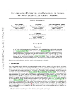 Exploring the Properties and Evolution of Neural Network Eigenspaces
  during Training