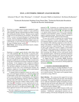 STAN: A stuttering therapy analysis helper