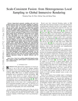 Scale-Consistent Fusion: from Heterogeneous Local Sampling to Global
  Immersive Rendering