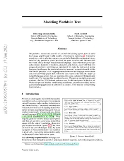 Modeling Worlds in Text