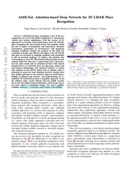 AttDLNet: Attention-based DL Network for 3D LiDAR Place Recognition