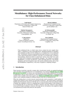 MetaBalance: High-Performance Neural Networks for Class-Imbalanced Data