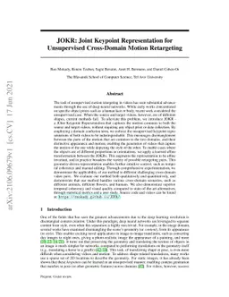 JOKR: Joint Keypoint Representation for Unsupervised Cross-Domain Motion
  Retargeting