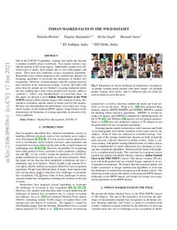 Indian Masked Faces in the Wild Dataset