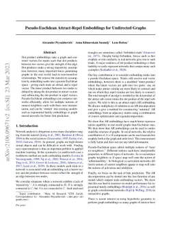 Pseudo-Euclidean Attract-Repel Embeddings for Undirected Graphs