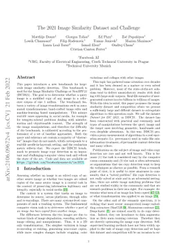 The 2021 Image Similarity Dataset and Challenge