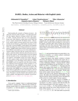 BABEL: Bodies, Action and Behavior with English Labels