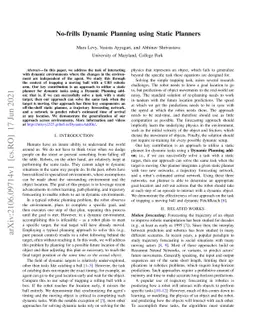 No-frills Dynamic Planning using Static Planners