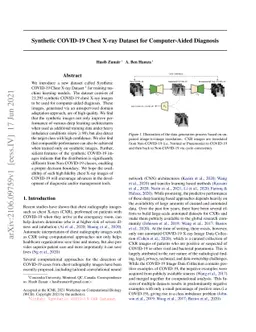 Synthetic COVID-19 Chest X-ray Dataset for Computer-Aided Diagnosis