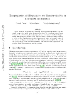 Escaping strict saddle points of the Moreau envelope in nonsmooth
  optimization