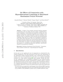 On Effects of Compression with Hyperdimensional Computing in Distributed
  Randomized Neural Networks
