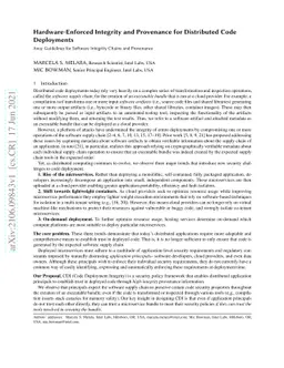 Hardware-Enforced Integrity and Provenance for Distributed Code
  Deployments