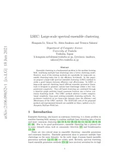 LSEC: Large-scale spectral ensemble clustering