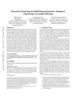 Towards Clustering-friendly Representations: Subspace Clustering via
  Graph Filtering