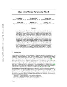 Light Lies: Optical Adversarial Attack