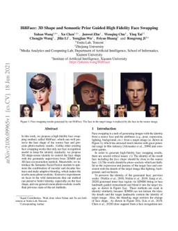 HifiFace: 3D Shape and Semantic Prior Guided High Fidelity Face Swapping