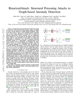 BinarizedAttack: Structural Poisoning Attacks to Graph-based Anomaly
  Detection