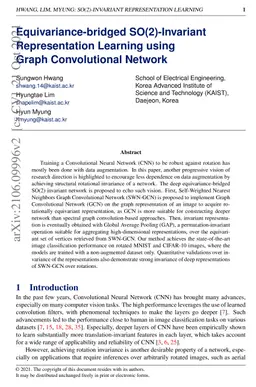 Equivariance-bridged SO(2)-Invariant Representation Learning using Graph
  Convolutional Network
