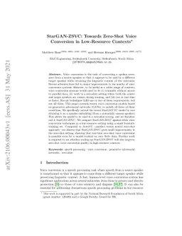 StarGAN-ZSVC: Towards Zero-Shot Voice Conversion in Low-Resource
  Contexts