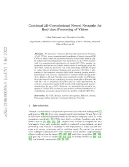 Continual 3D Convolutional Neural Networks for Real-time Processing of
  Videos