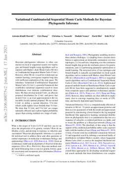 Variational Combinatorial Sequential Monte Carlo Methods for Bayesian
  Phylogenetic Inference