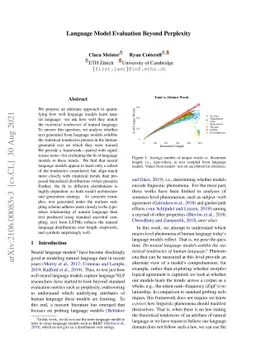 Language Model Evaluation Beyond Perplexity