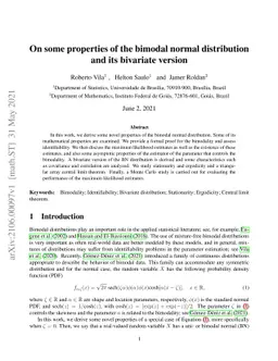 On some properties of the bimodal normal distribution and its bivariate
  version