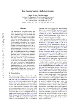 Text Summarization with Latent Queries