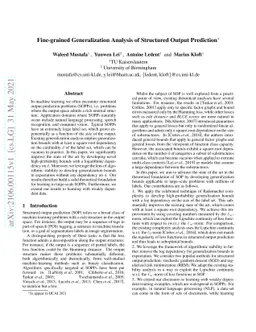 Fine-grained Generalization Analysis of Structured Output Prediction